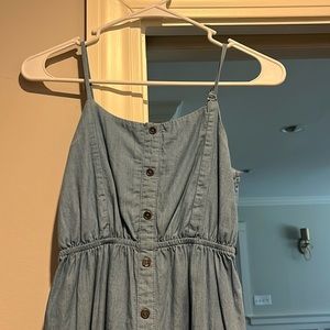 Blue light weight denim dress for girls